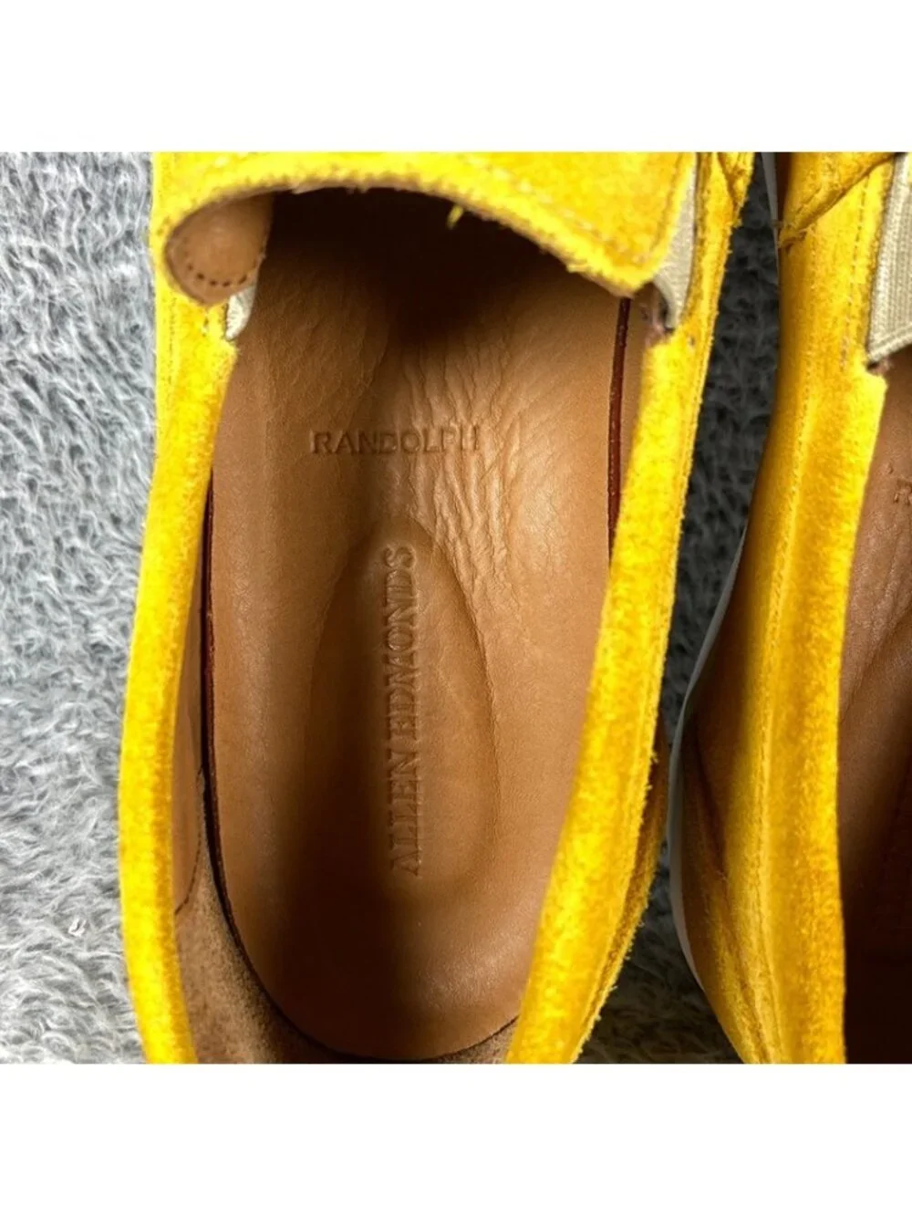 Allen Edmonds Randolph Suede Bit Loafers Size 10 D Men Mustard Yellow Slip On